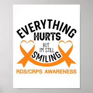Poster Tout fait mal Je suis toujours souriant - Rsd Crps