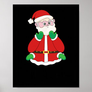 Poster Tout fait Père Noël Signal de Noël Langue de la Pa