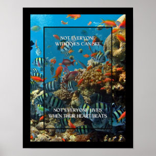 Poster Tout le monde avec les yeux PEUT VOIR la vie océan