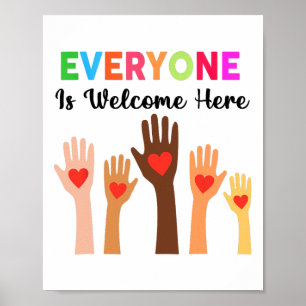 Poster Tout Le Monde Est Bienvenue Ici Idaho Enseignant 6