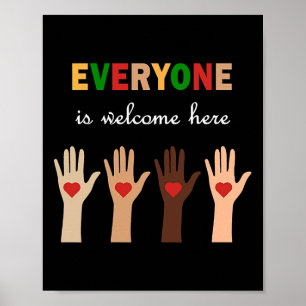 Poster Tout Le Monde Est Bienvenue Ici Idaho Enseignant É