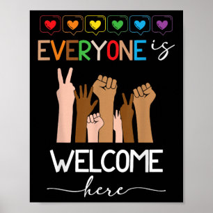 Poster Tout Le Monde Est Bienvenue Ici Idaho Enseignant P