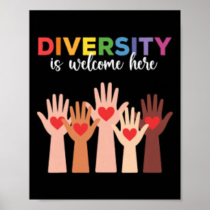 Poster Tout Le Monde Est Bienvenue Ici La Diversité Est L
