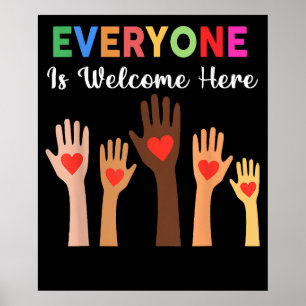 Poster Tout Le Monde Est Le Bienvenu Ici Enseignant Idaho