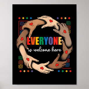 Poster Tout Le Monde Est Le Bienvenu Ici Idaho Enseignant