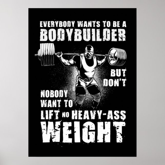 Poster Tout Le Monde Veut Être Un Bodybuilder - Ronnie Gy (Devant)