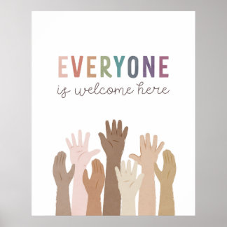 Poster Tout Le Monde Y Est Accueilli Décor De Classe