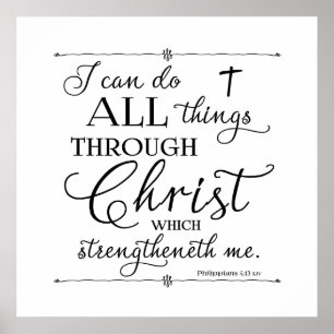 Poster Tout par Christ - Philippiens 4:13