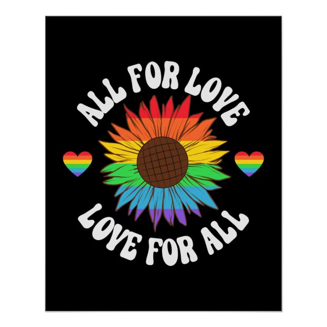 Poster Tout Pour L'Amour Pour Tous | Mois Gay pride (Devant)