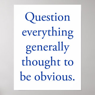 Poster Tout remettre en question