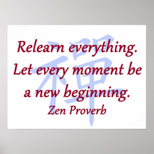 Poster Tout savoir - Zen Proverbe