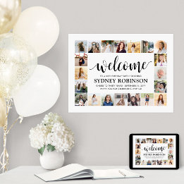 Poster Toute invitation d'anniversaire avec 20 photos - S
