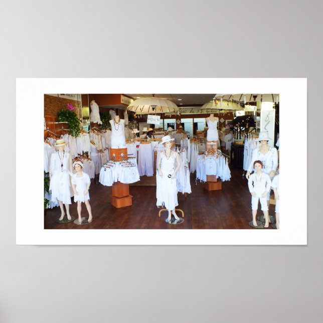 Poster Toute la boutique de mode blanche (Devant)