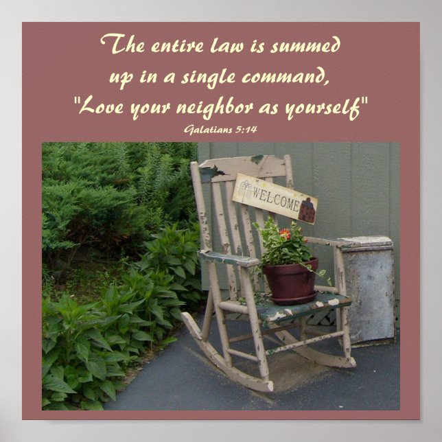 Poster Toute la loi est résumée dans une...Citation de la (Devant)