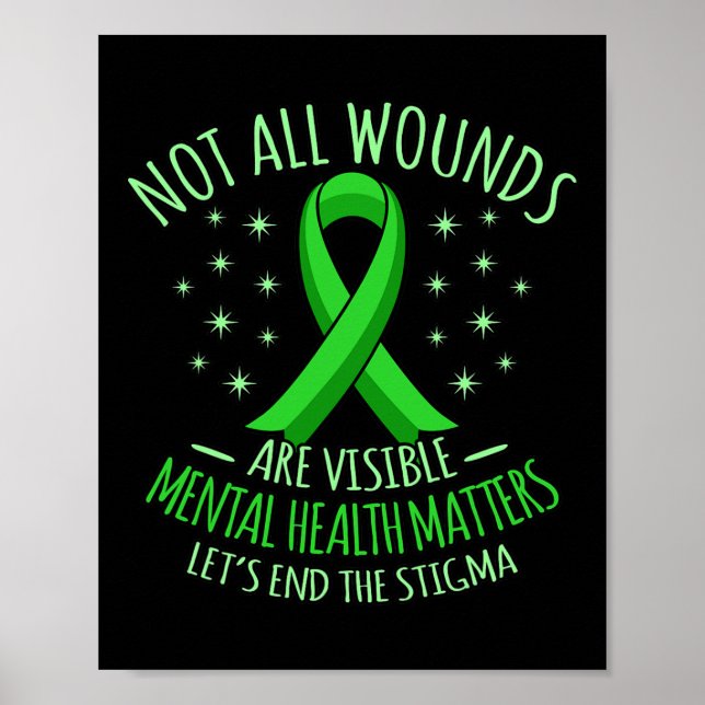 Poster Toutes Les Blessures Sont Visibles Santé Mentale S (Devant)