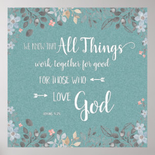 Poster Toutes les choses fonctionnent ensemble - Rm 8:28