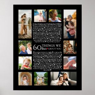 Poster toutes les choses que nous aimons chez vous, 60e a