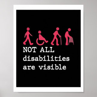 Poster Toutes les déficiences ne sont pas visibles affich