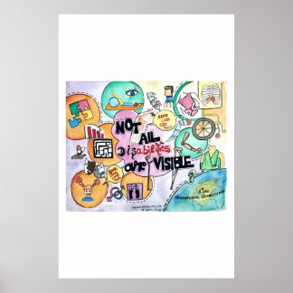 Poster Toutes les déficiences ne sont pas visibles aquare