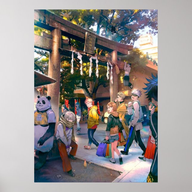 Poster Toutes les équipes Jujutsu Kaisen (Devant)