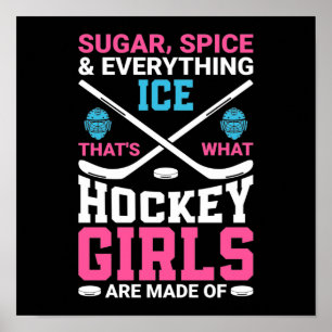 Poster Toutes les filles de hockey sur glace