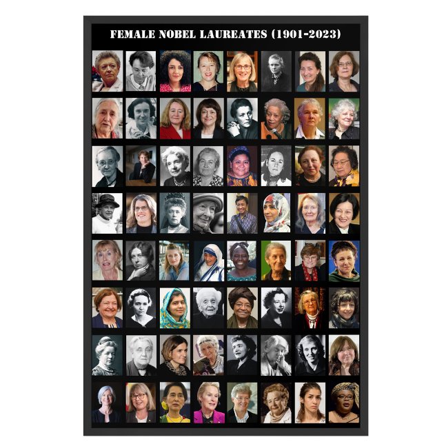 Poster Toutes les lauréates du Prix Nobel de 1901-2023 (Créateur téléchargé)