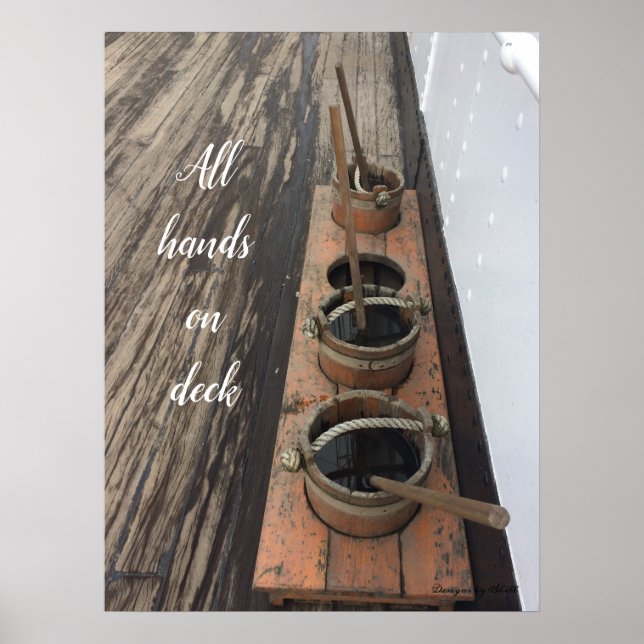 Poster Toutes les mains sur le pont (Devant)