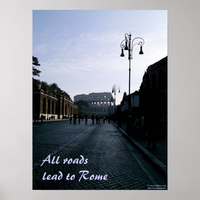 Poster Toutes les routes mènent à Rome (Devant)