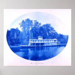 Poster Towboat "alerte" des États-Unis, 1885