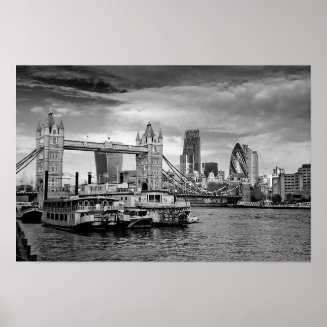 Poster Tower Bridge River Thames Londres (Devant)