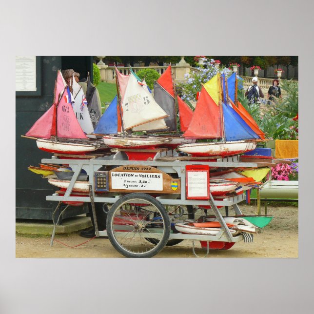 Poster Toy Sailboats, Jardins du Luxembourg, Paris (Devant)