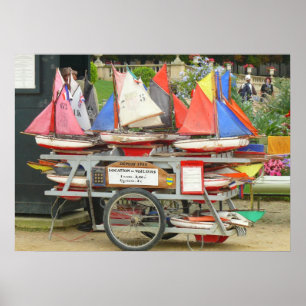 Poster Toy Sailboats, Luxembourg Gardens, Paris
