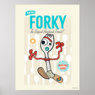 Poster Toy Story 4   Publicité Retro Forky Toy