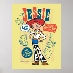 Poster Toy Story 4  Publicité Vintage de poupée de Jess