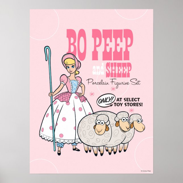 Poster Toy Story 4 | Retro Bo Peep Ensemble de puces (Devant)