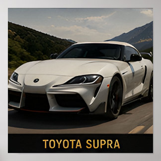 Poster Toyota Supra Voiture de Sport Japonaise Moderne JD