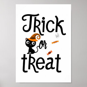 Poster Tracer ou traiter l'halloween