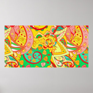 Poster Tracery motif transparent. Design Mehndi. Coeur et