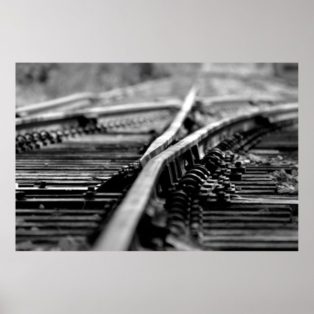 Poster Traces ferroviaires modernes (Devant)