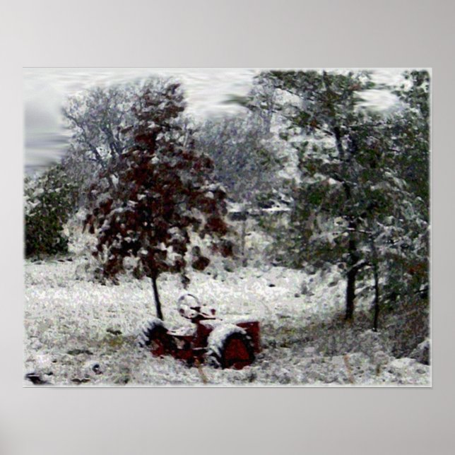 Poster Tracteur à neige (Devant)