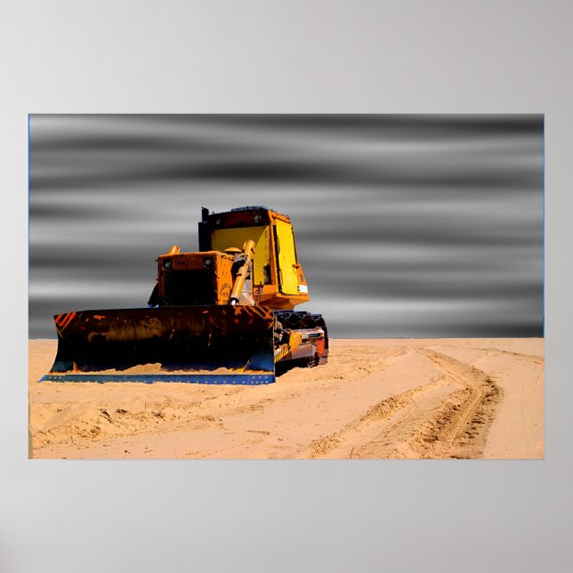 Poster Tracteur Dans Le Sable (Devant)