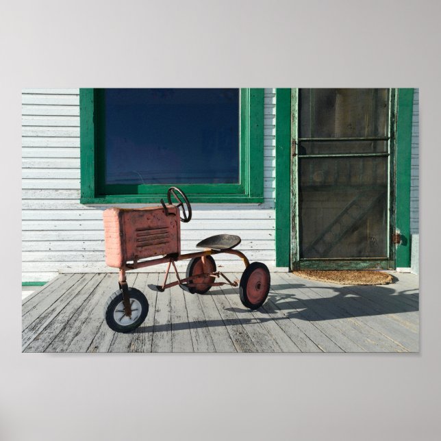 Poster Tracteur de jouets vintage (Devant)