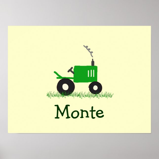 Poster Tracteur personnalisé Peinture murale : Tracteur v (Devant)