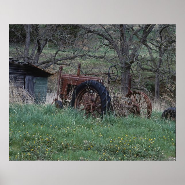 Poster Tracteur rustique (Devant)