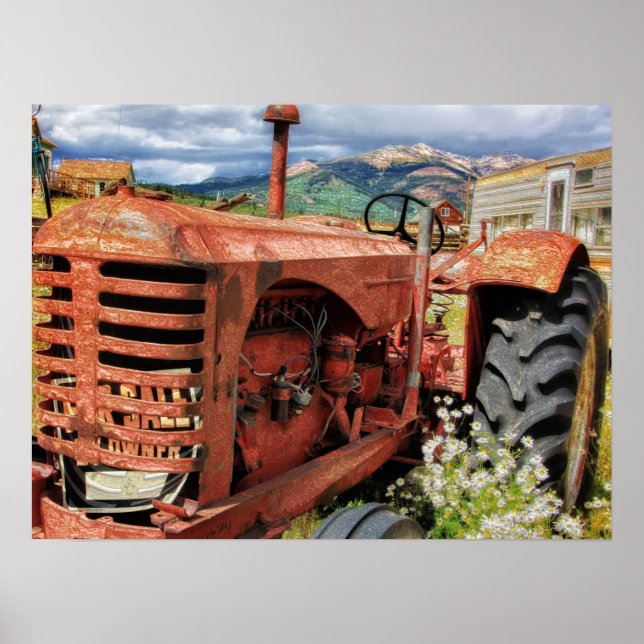 Poster Tracteur vintage (Devant)