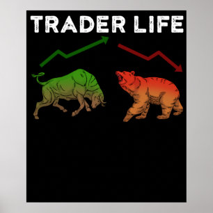 Poster Trader Stock Cadeaux Jour Trading Gift Market Fore