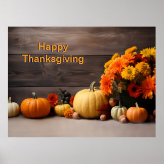 Poster traditionnel Thanksgiving