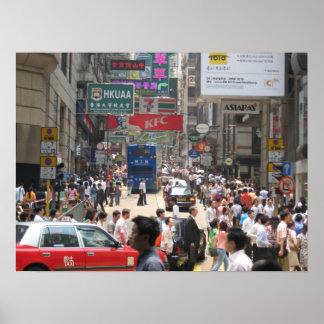 Poster Trafic urbain de Hong Kong