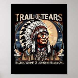 Poster Trail Of Tears Memorial Amérindien