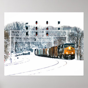 Poster Train à neige